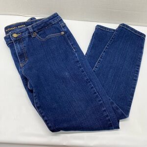 Michael Kors Womens Skinny Jeans Size 6 Dark Wash Mid Rise 5 Pockets Zip Button